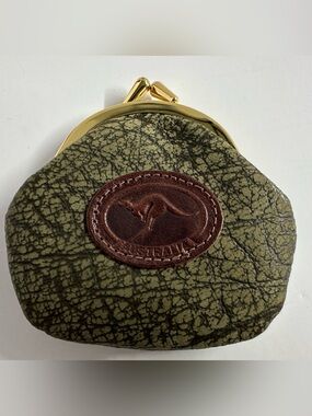 Kangaroo Leather Green Coin Purse
